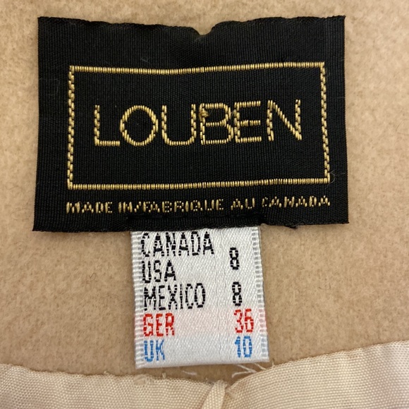 Vintage Louben Camel Wool Lined Zip Jacket. Size 8, fits like a small. - Picture 6 of 7